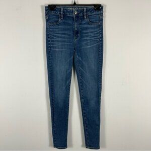 ❤️AE super high rise jegging Blue Denim Women's Jeans 0